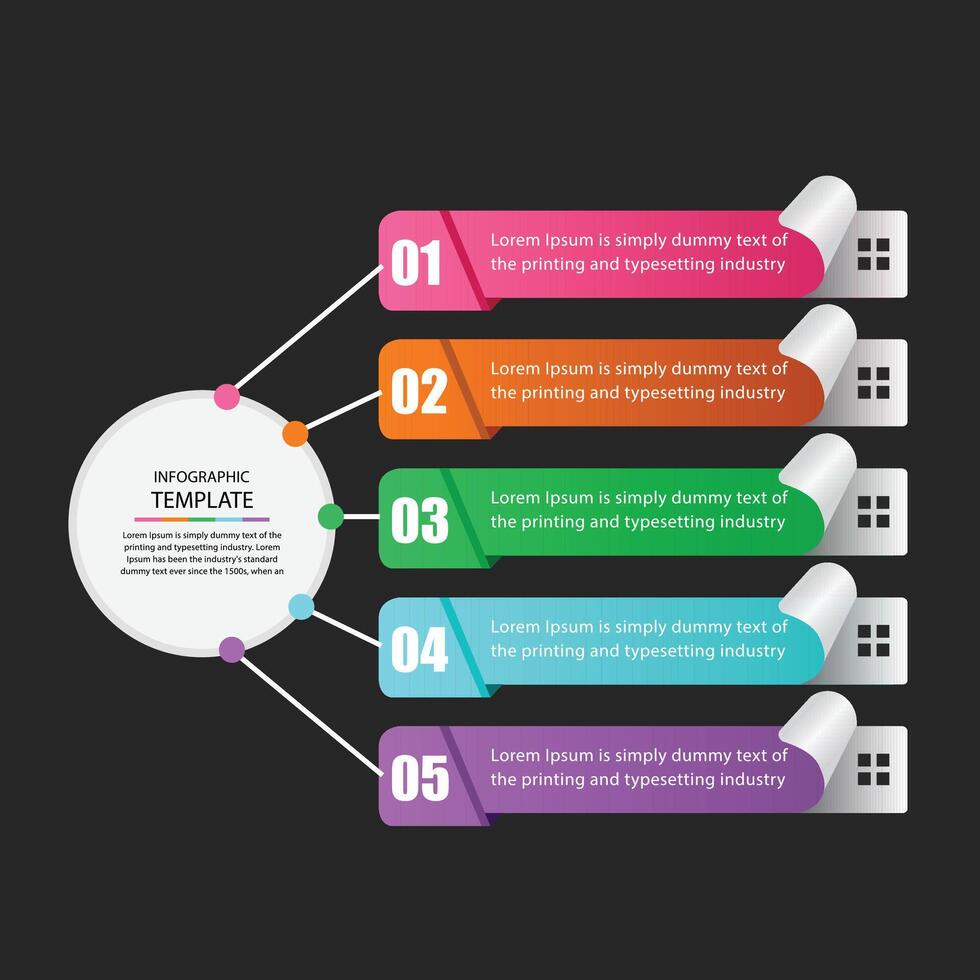 vertical infografía flecha diseño con 6 6 opciones o pasos, resumen elementos de grafico, diagrama con pasos, flujo de trabajo diseño gratis vector