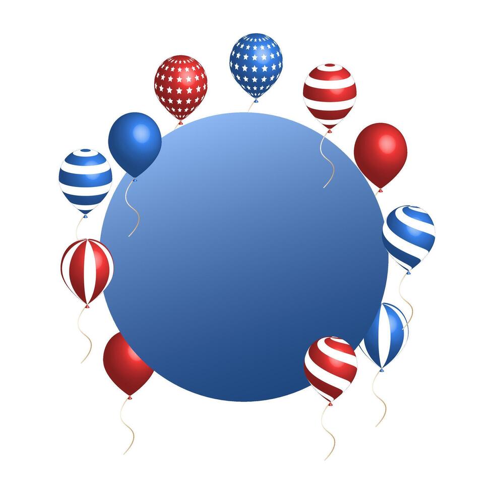 4th of July. illustration. Happy Independence day. Copy space vector