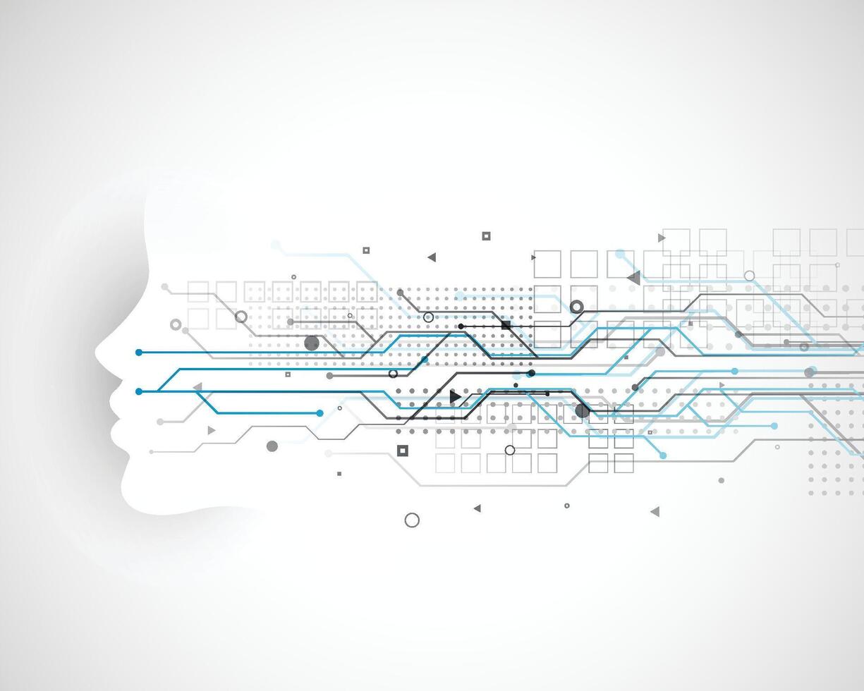 conceptual tecnología ilustración de artificial inteligencia. resumen futurista antecedentes vector