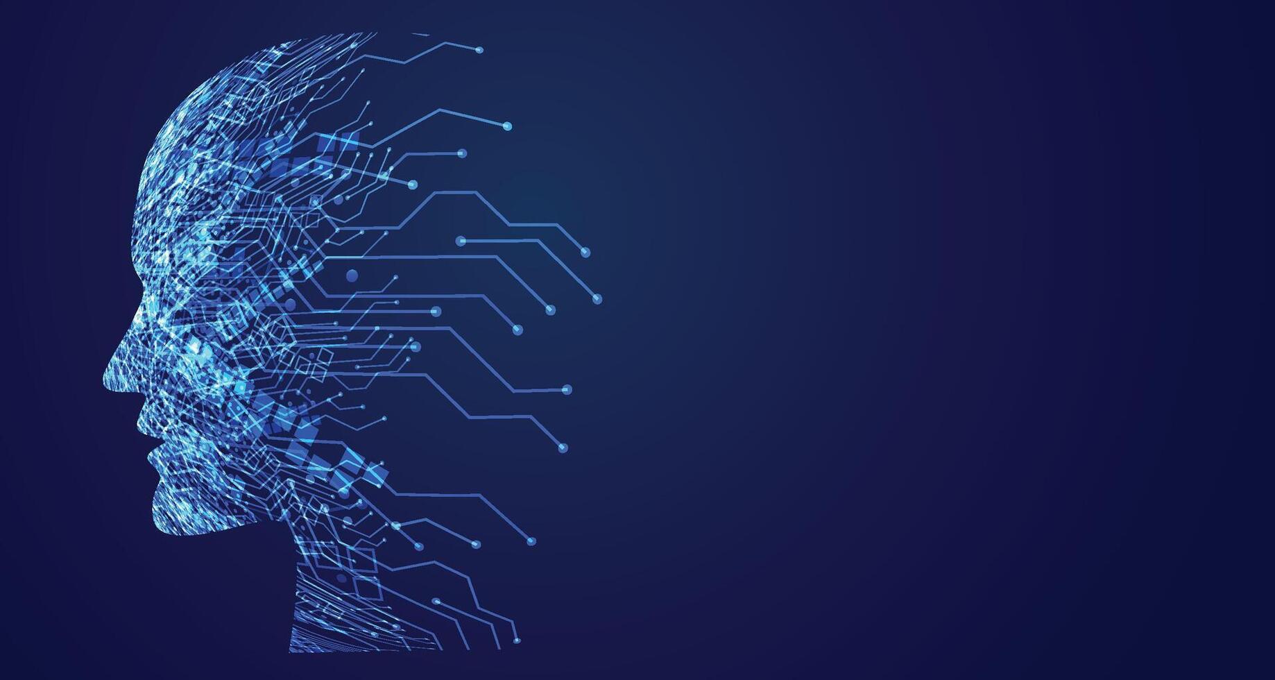 conceptual tecnología ilustración de artificial inteligencia. resumen futurista antecedentes vector