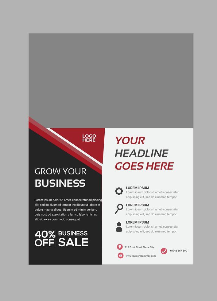 Corporate flyer design template vector