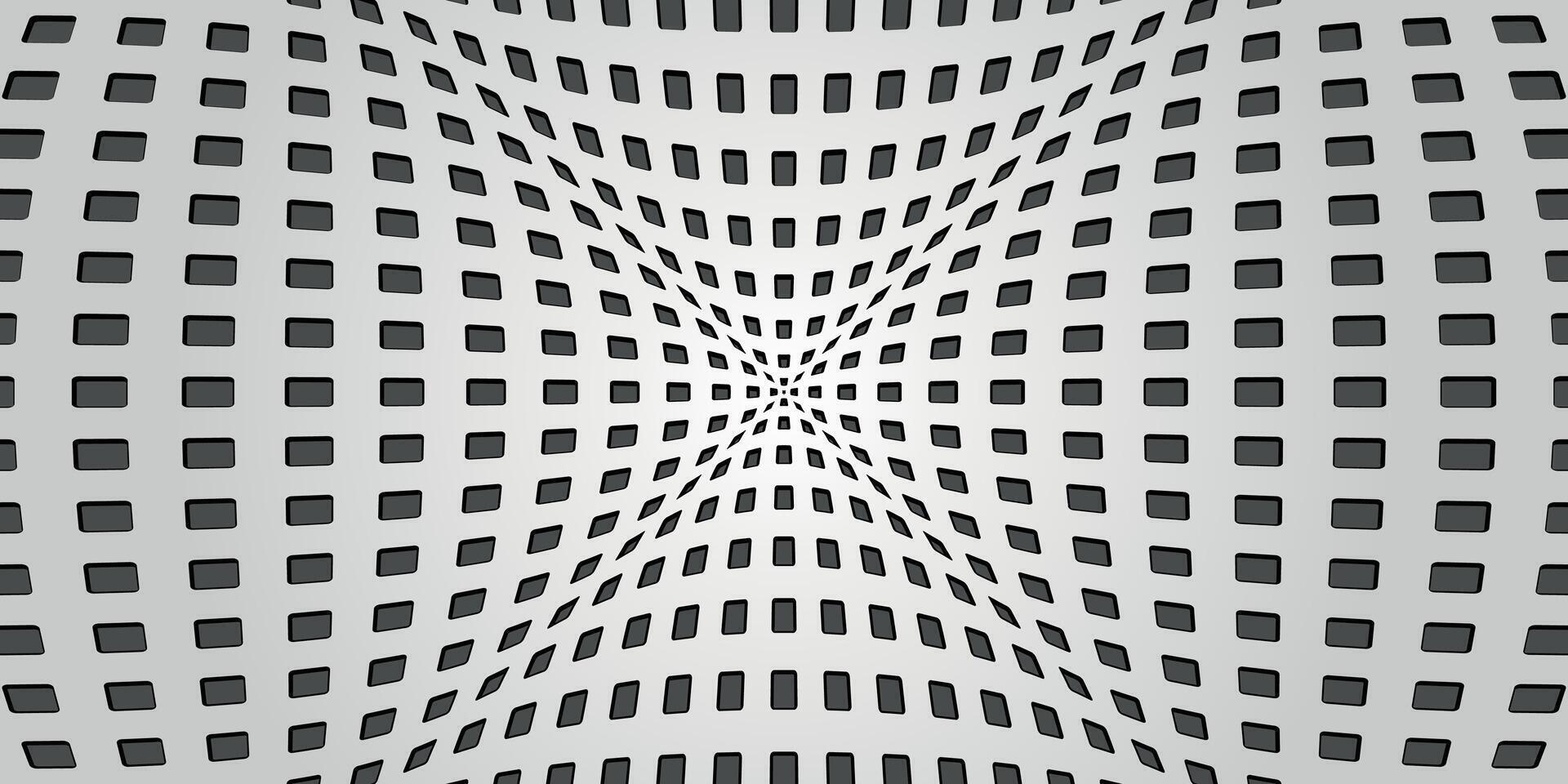 background with distorted squares generating three-dimensional abstract effect vector