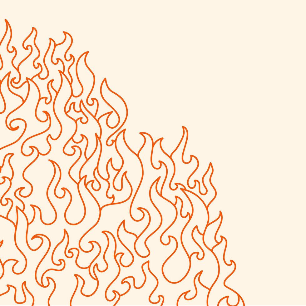 Abstract Fire Background. Abstract flame Background. doodle fire background. Flame Seamless Pattern. Fire flame seamless pattern. vector