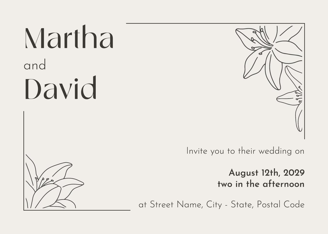 Wedding Invitation Card template