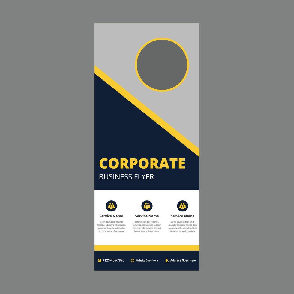 Professional Rollup Banner Design For Your Template vector