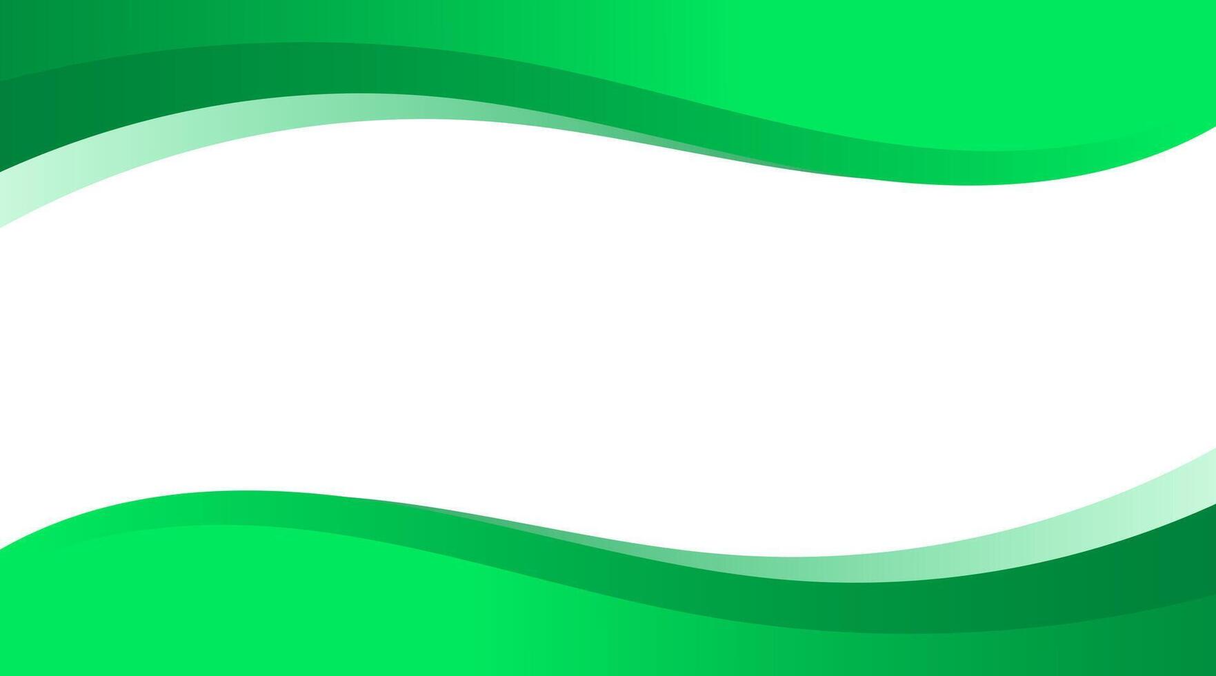 Abstract business banner background with green modern curve. illustration vector