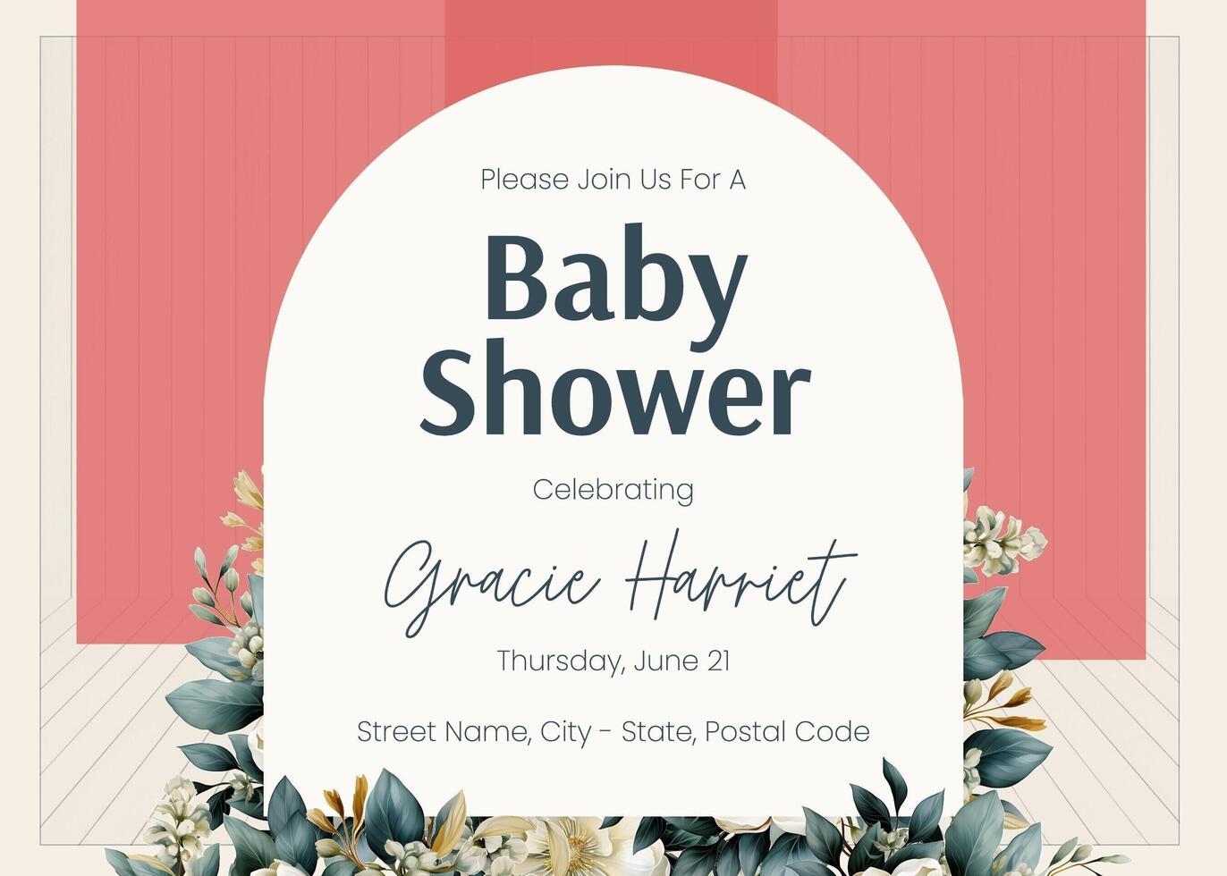 Baby Shower Card template