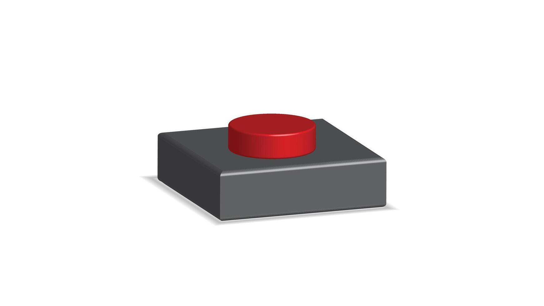 3d button design with red button color, 3d button, switch vector