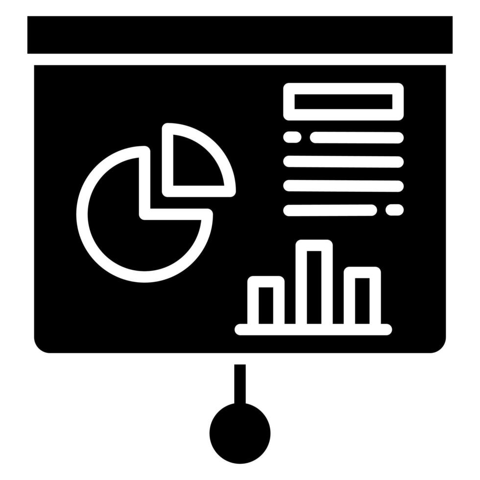 datos presentación icono línea ilustración vector