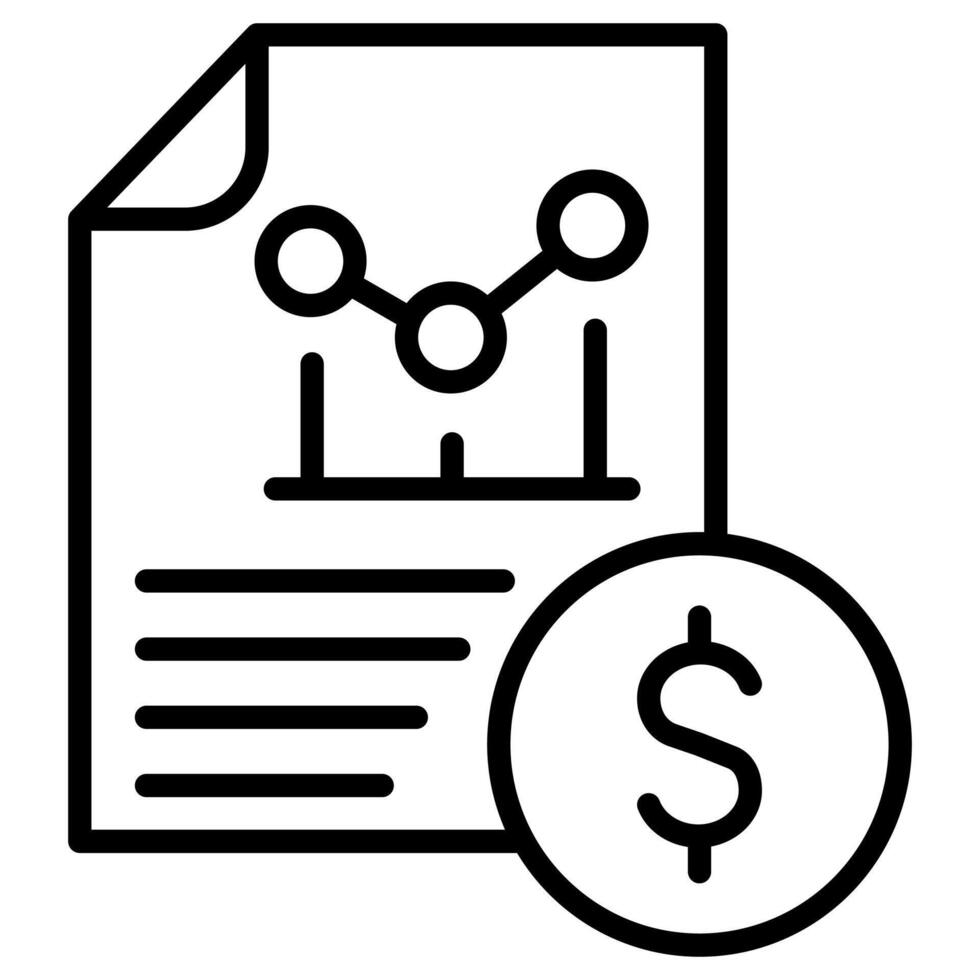 Sales Report icon line illustration vector