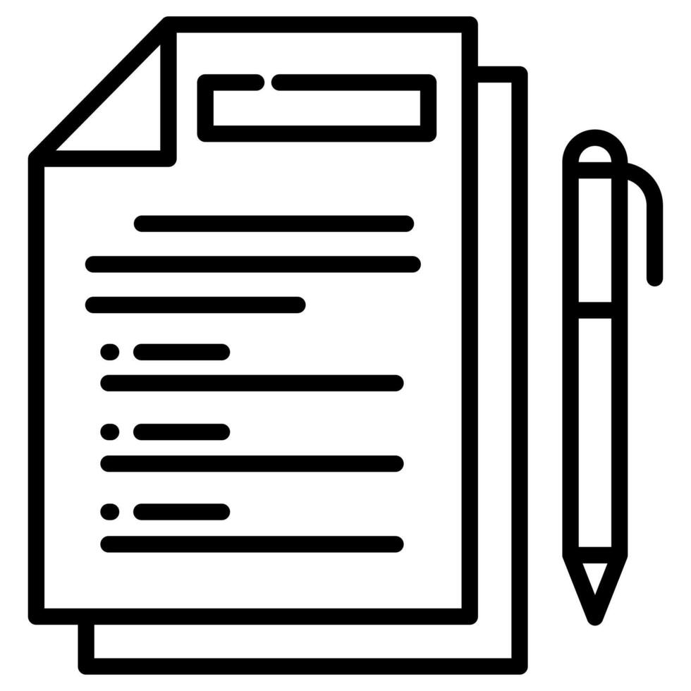 Report Summary icon line illustration vector