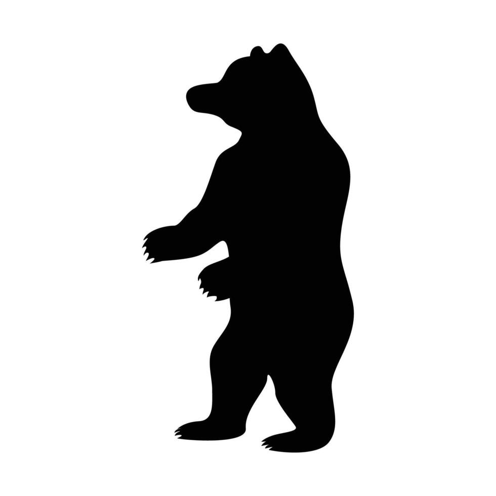 bear silhouette design. wild animal sign and symbol. vector