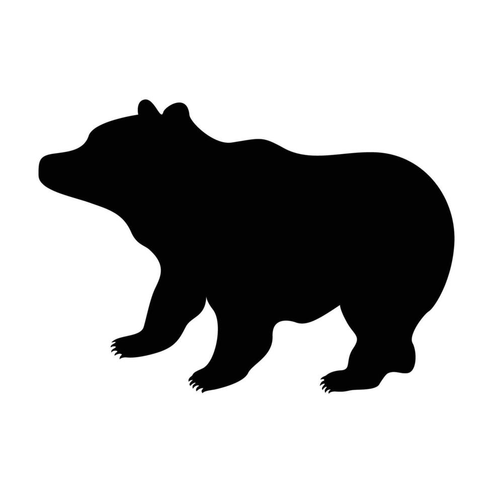 bear silhouette design. wild animal sign and symbol. vector