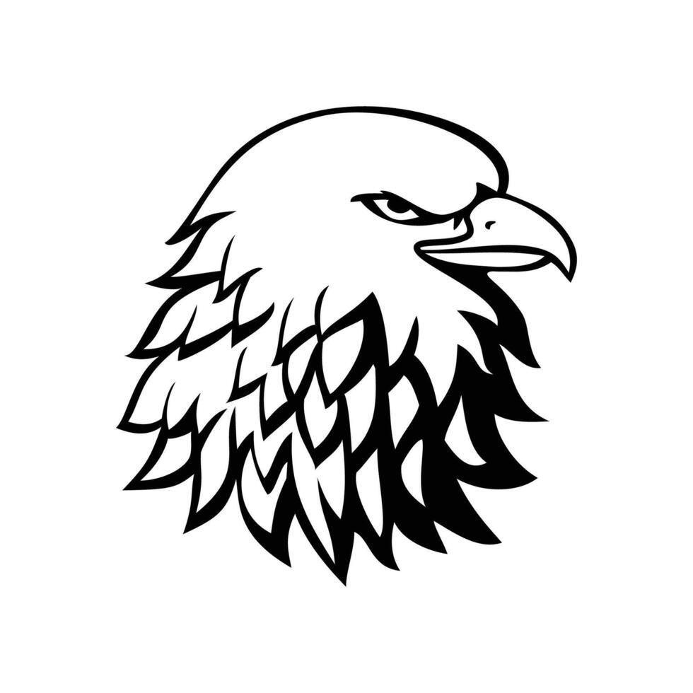 eagle head silhouette design. freedom mascot, sign and symbol. vector