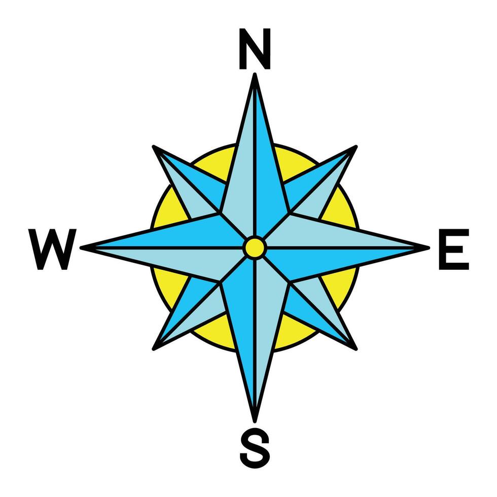 compass icon design. guidance instrument sign and symbol. vector