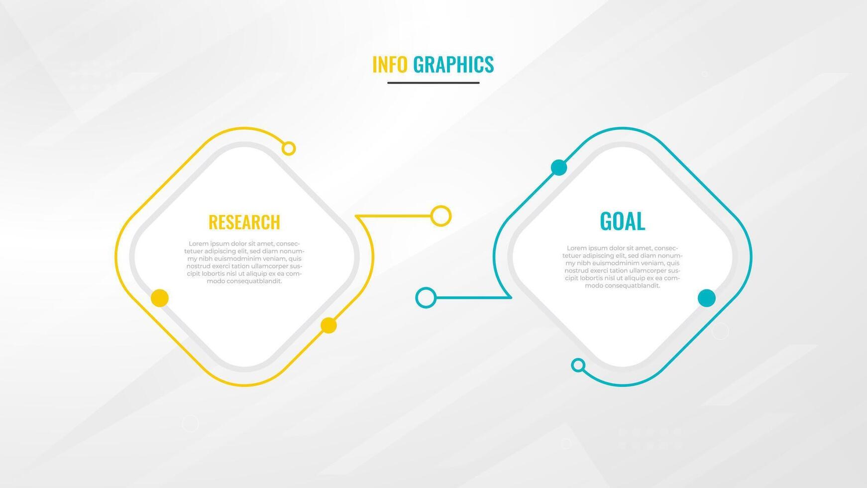 Two Step Infographic label design template with line icons. process ...