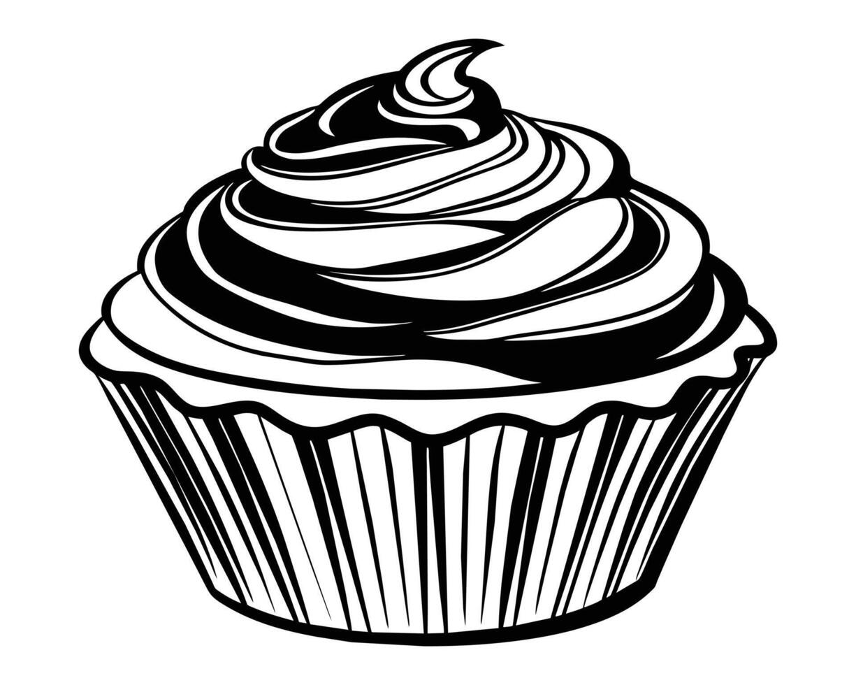 Mini cupcake line icon design vector