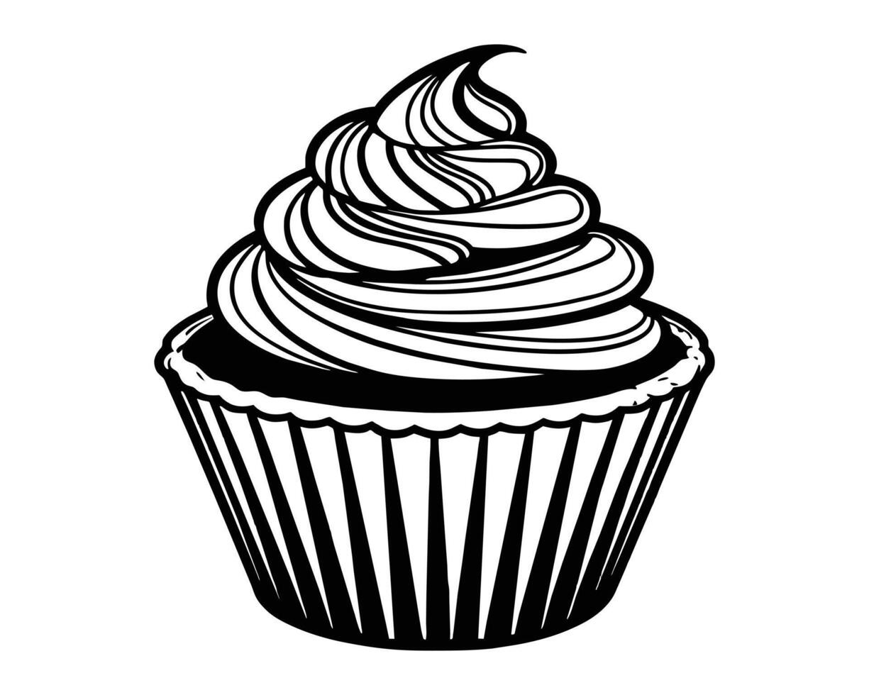 Mini cupcake line icon design vector