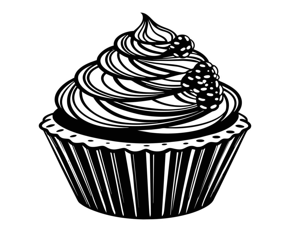 Mini cupcake line icon design vector