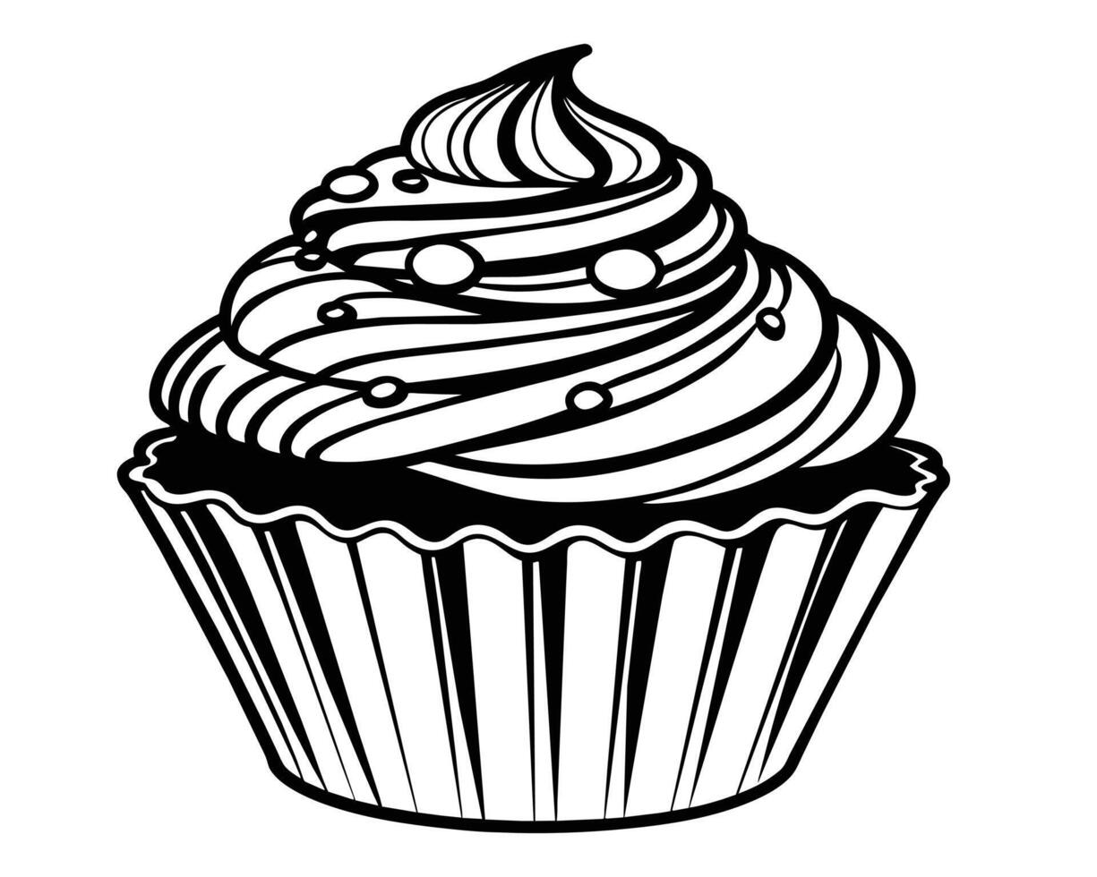 Mini cupcake line icon design vector