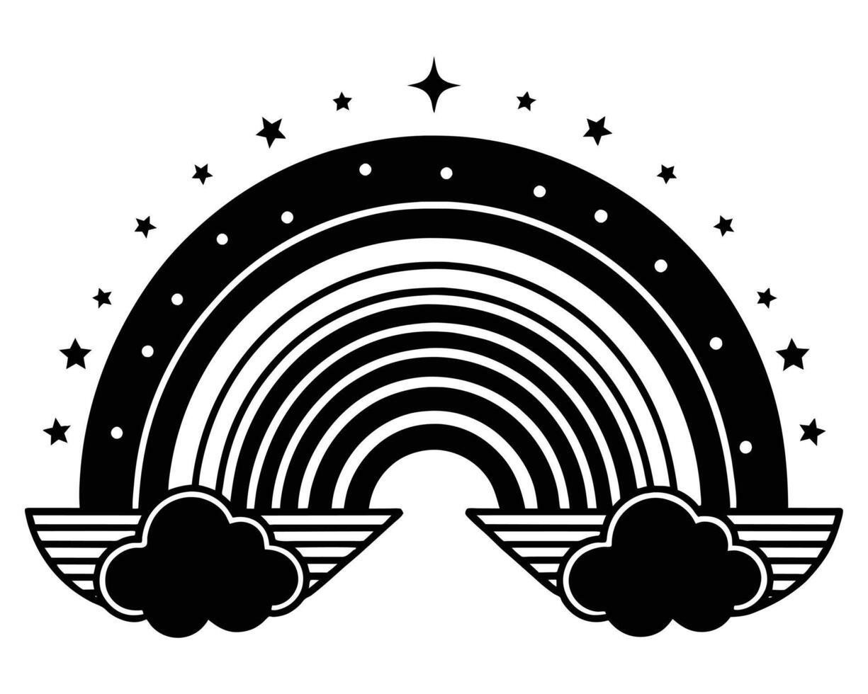 illustration rainbow sky vector