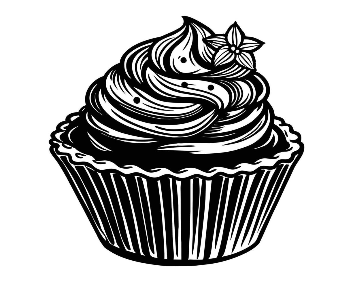 Mini cupcake line icon design vector