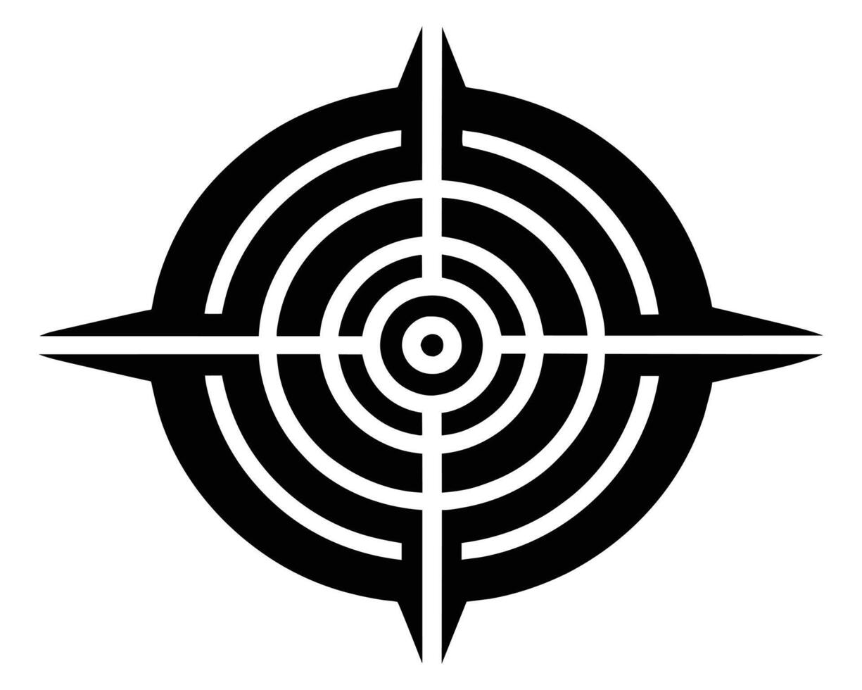 Black and white target vector