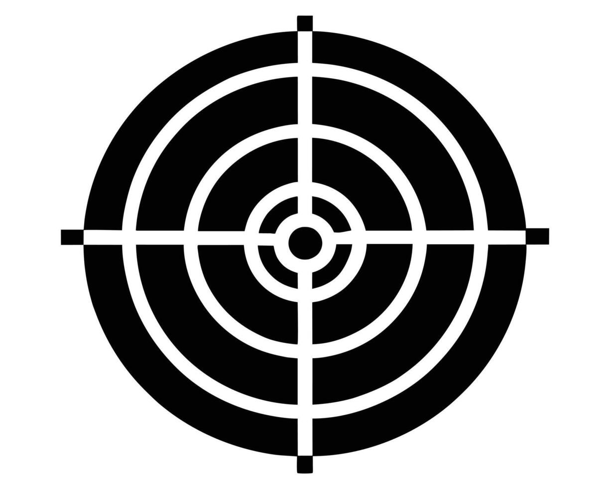 Black and white target vector