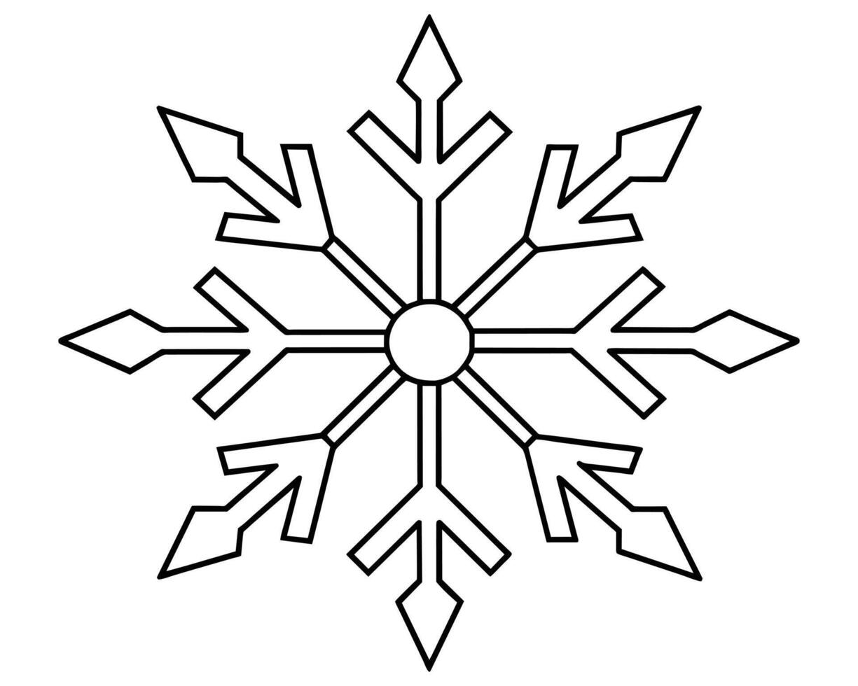 copo de nieve flor colorante vector