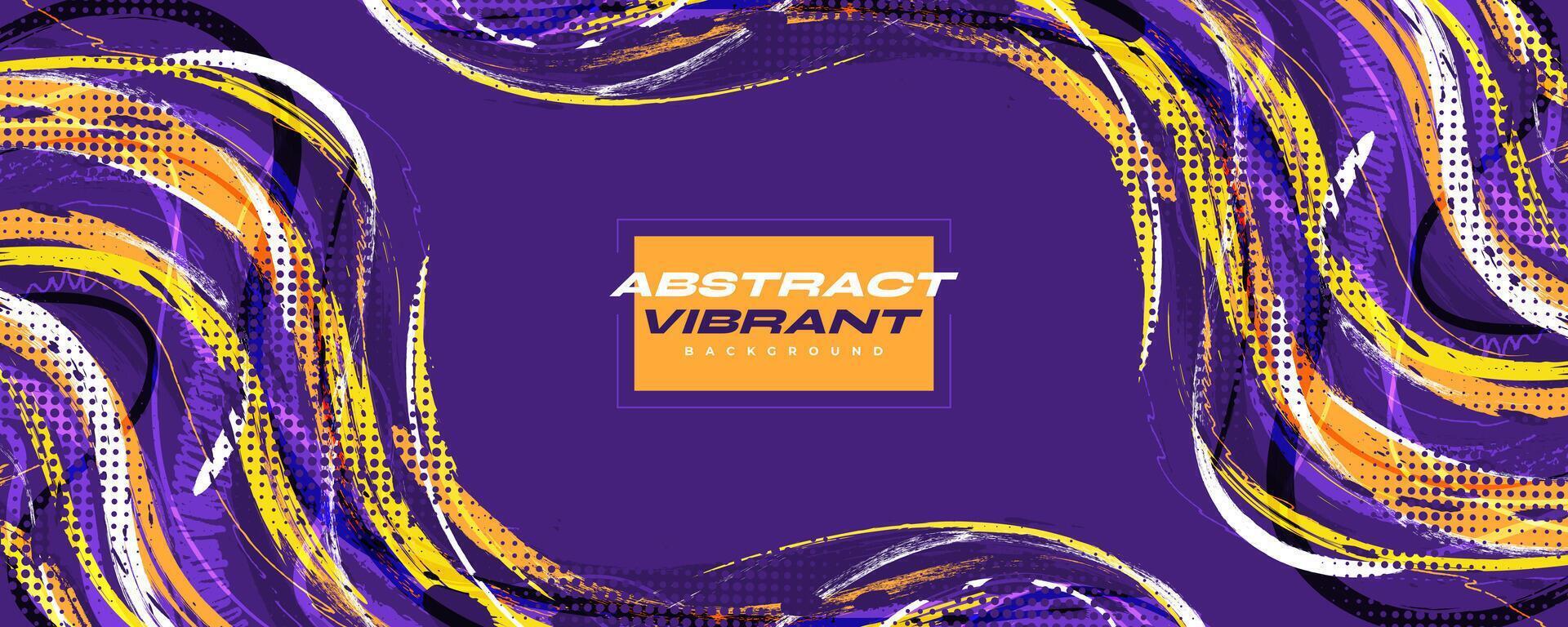 Abstract and Colorful Background with Brush Texture and Halftone Effect. Sports Background with Grunge Brush Concept vector