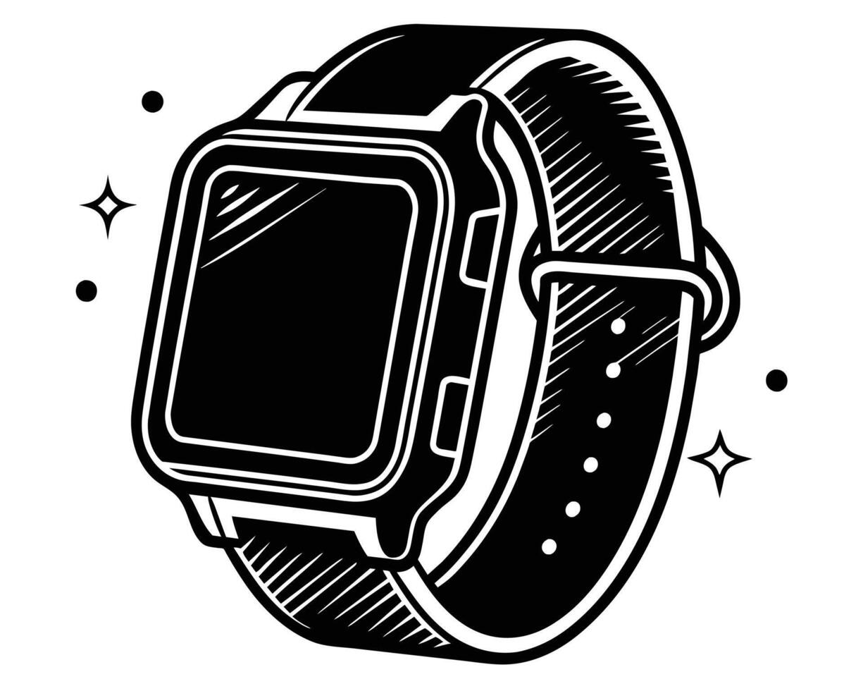 Smart Watch Silhouette vector
