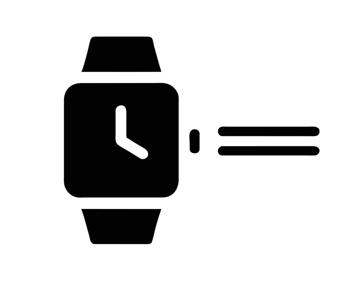 silueta de reloj inteligente vector