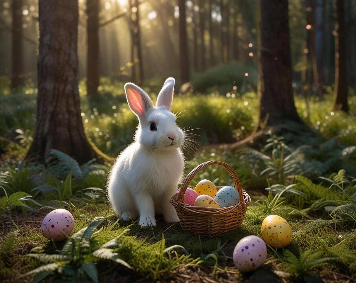 hermosamente decorado Pascua de Resurrección huevo foto