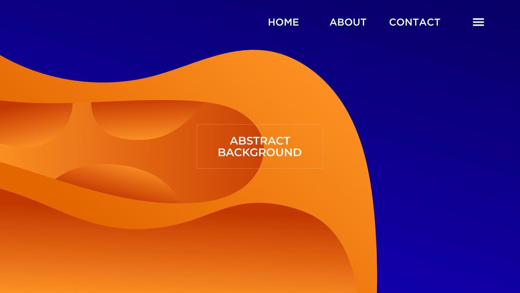 ABSTRACT BLUE BACKGROUND ELEGANT GRADIENT SHAPE ORANGE SMOOTH LIQUID COLOR DESIGN TEMPLATE GOOD FOR MODERN WEBSITE, WALLPAPER, COVER DESIGN vector