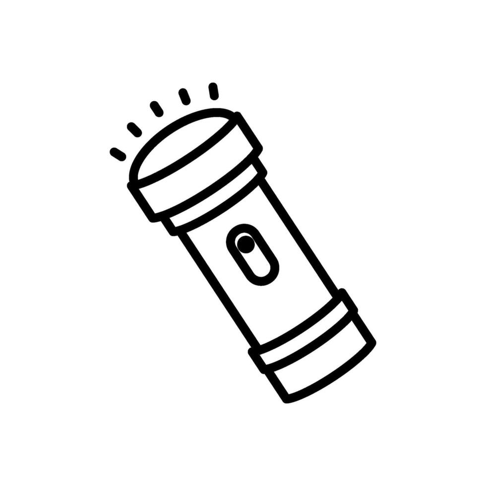 flashlight icon in line style vector