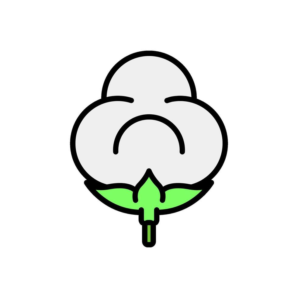cotton cartoon icon, isolated background vector
