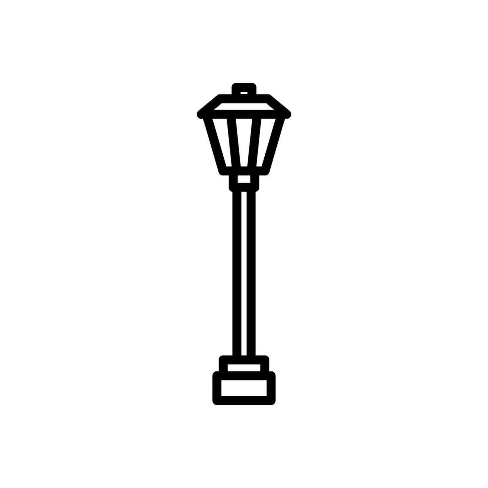 street lamp icon in line style vector
