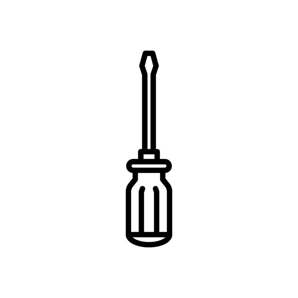 screwdriver icon in line style vector