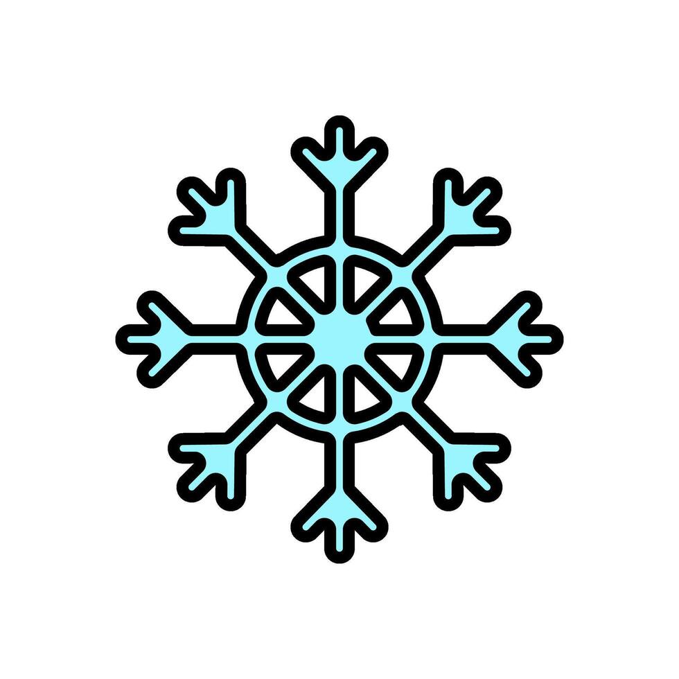 snowflake cartoon icon, isolated background vector