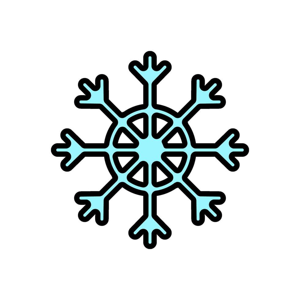 copo de nieve dibujos animados icono, aislado antecedentes vector