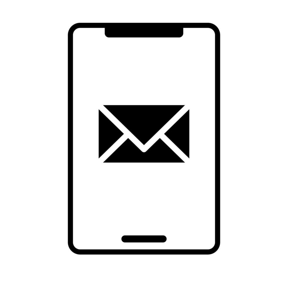 Smartphone icon for email screen. Contact us. vector