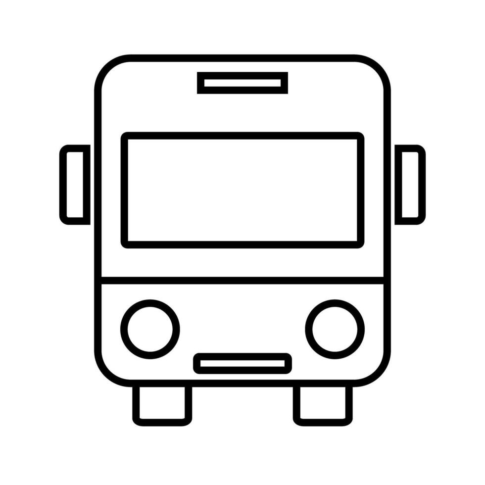 sencillo autobús icono. vehículo. vector