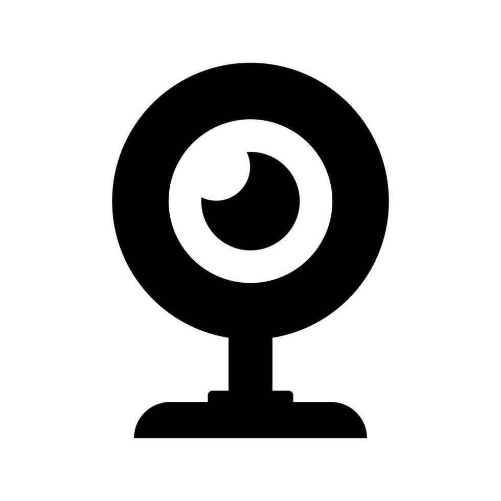 Home security camera silhouette icon. CCTV camera. vector