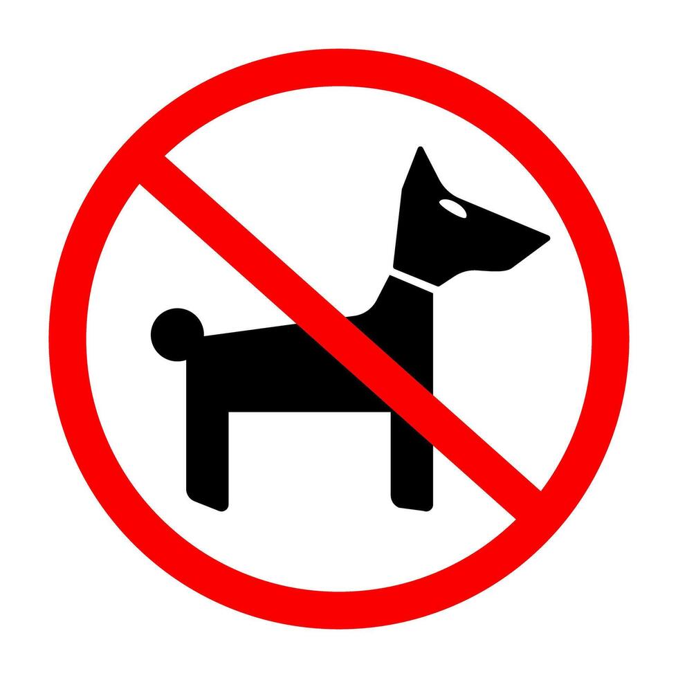 No pet allowed sign. No animal allowed icon. vector