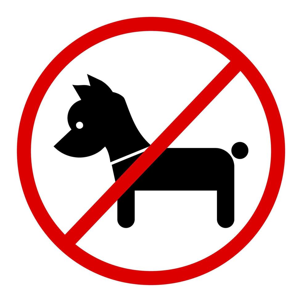 No animals allowed sign. No pets allowed property. vector