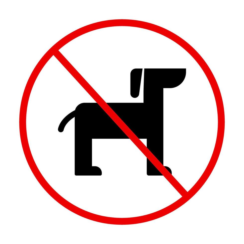 No dogs allowed. No animals allowed. s. vector