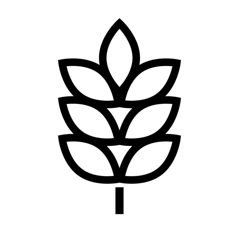 Simple wheat icon. Grain. vector