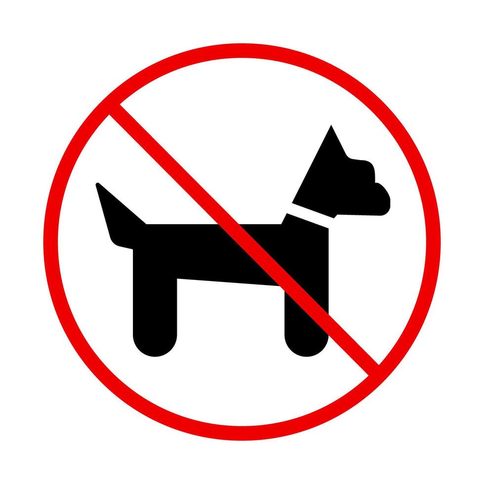 No Pet Sign. No animal icon. vector