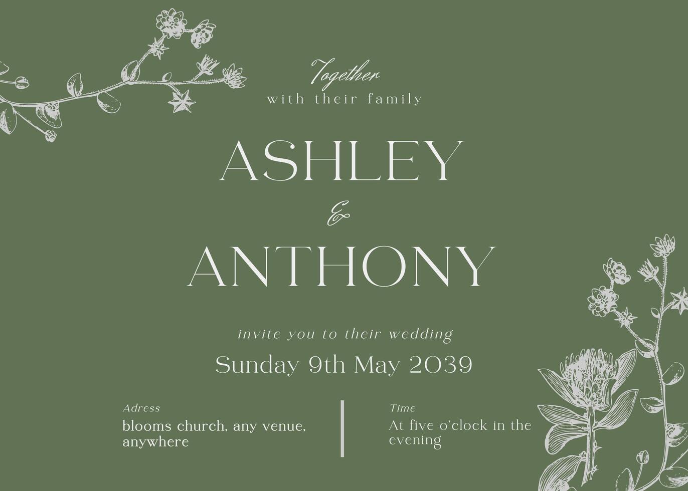 wedding invitation template design ideas