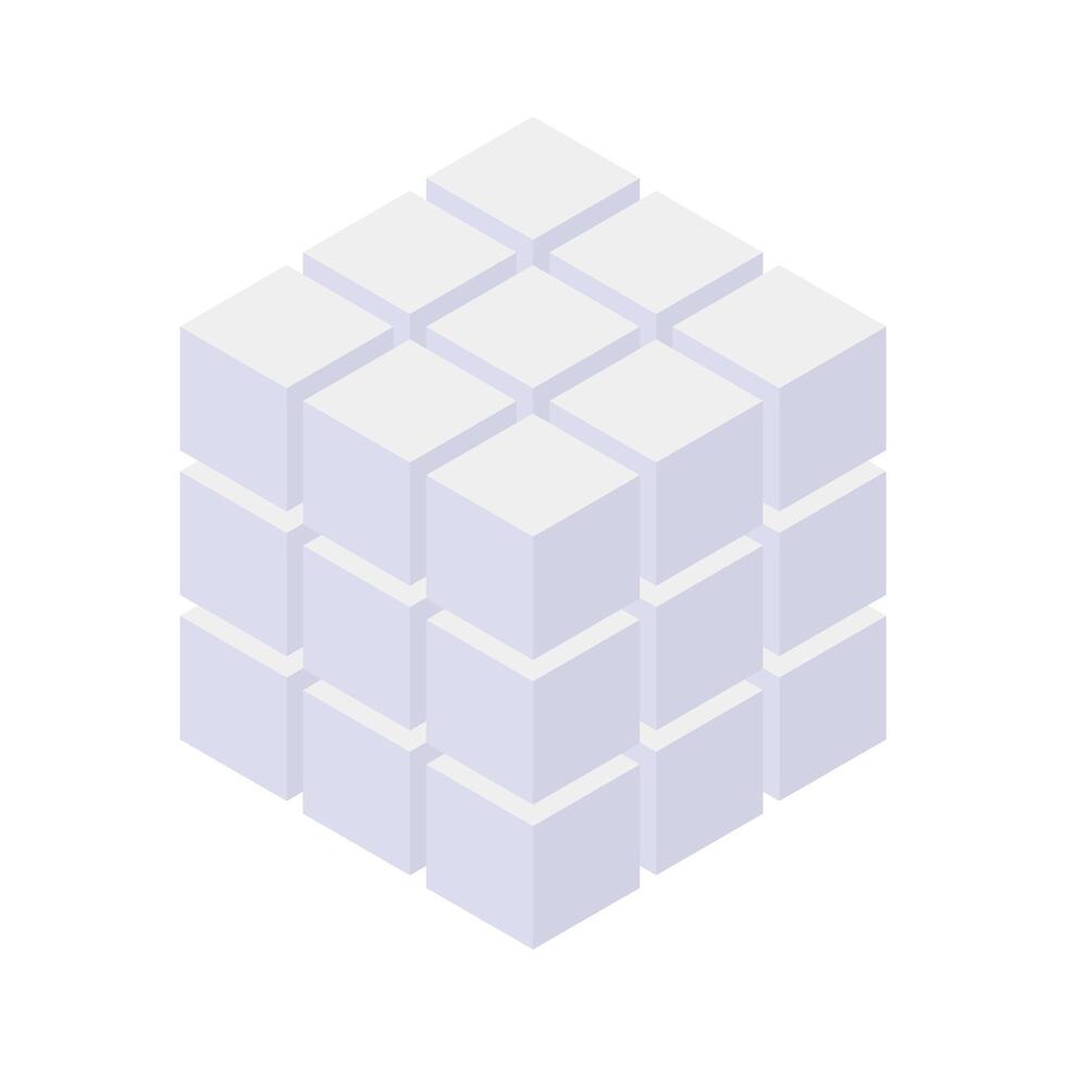 tridimensional cubo icono. vector